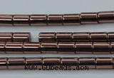 CHE747 15.5 inches 3*5mm tube plated hematite beads wholesale