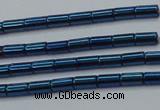 CHE765 15.5 inches 2*4mm tube plated hematite beads wholesale