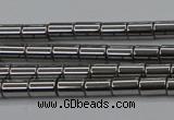 CHE767 15.5 inches 3*5mm tube plated hematite beads wholesale