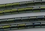 CHE769 15.5 inches 3*5mm tube plated hematite beads wholesale