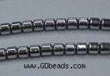 CHE774 15.5 inches 2*2mm drum plated hematite beads wholesale