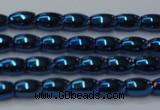 CHE799 15.5 inches 3*5mm rice plated hematite beads wholesale