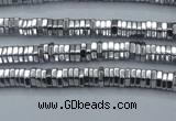 CHE825 15.5 inches 1*2mm hexagon plated hematite beads wholesale