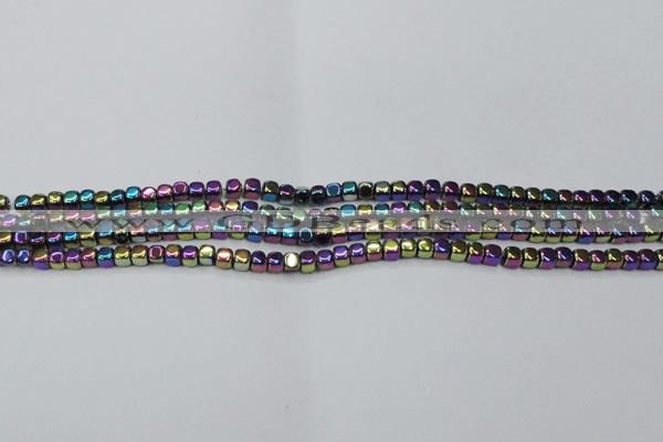 CHE852 15.5 inches 2*2mm dice platedhematite beads wholesale