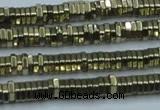 CHE914 15.5 inches 1*3mm hexagon plated hematite beads wholesale