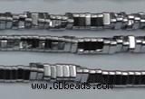 CHE918 15.5 inches 1*3mm triangle plated hematite beads wholesale