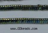 CHE923 15.5 inches 1*3mm triangle plated hematite beads wholesale