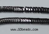 CHE927 15.5 inches 1*2*3mm oval hematite beads wholesale