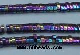 CHE933 15.5 inches 1*2*3mm oval plated hematite beads wholesale