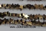 CHE939 15.5 inches 4mm star plated hematite beads wholesale