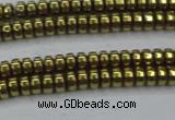 CHE964 15.5 inches 1.5*3mm rondelle plated hematite beads wholesale