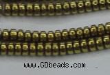 CHE968 15.5 inches 2*4mm rondelle plated hematite beads wholesale