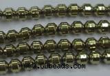 CHE974 15.5 inches 4*4mm plated hematite beads wholesale