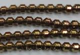 CHE975 15.5 inches 4*4mm plated hematite beads wholesale