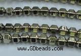 CHE982 15.5 inches 4*4mm plated hematite beads wholesale