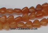 CHG02 15.5 inches 8*8mm heart red aventurine beads wholesale