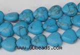 CHG15 15.5 inches 10*10mm heart turquoise gemstone beads wholesale