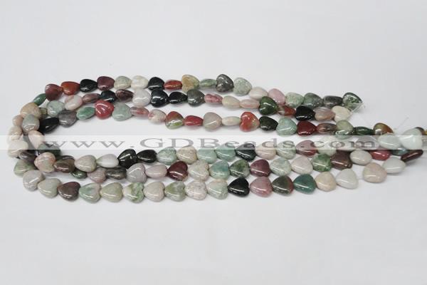 CHG17 15.5 inches 10*10mm heart Indian agate gemstone beads wholesale