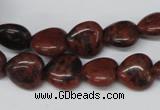 CHG36 15.5 inches 12*12mm heart mahogany obsidian beads wholesale