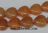 CHG47 15.5 inches 14*14mm heart red aventurine beads wholesale