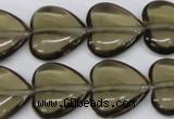 CHG65 17*17mm heart synthetic smoky quartz beads wholesale