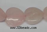 CHG80 15.5 inches 20*20mm heart rose quartz beads wholesale