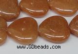 CHG81 15.5 inches 20*20mm heart red aventurine beads wholesale