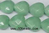 CHG95 15.5 inches 18*18mm faceted heart amazonite beads wholesale