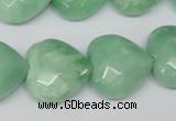 CHG99 15.5 inches 20*20mm faceted heart amazonite beads wholesale