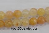 CHJ03 15.5 inches 8mm round honey jade stone beads wholesale