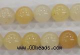 CHJ05 15.5 inches 12mm round honey jade stone beads wholesale