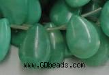 CHM10 16 inches 18*25mm flat teardrop green hemimorphite beads wholesale