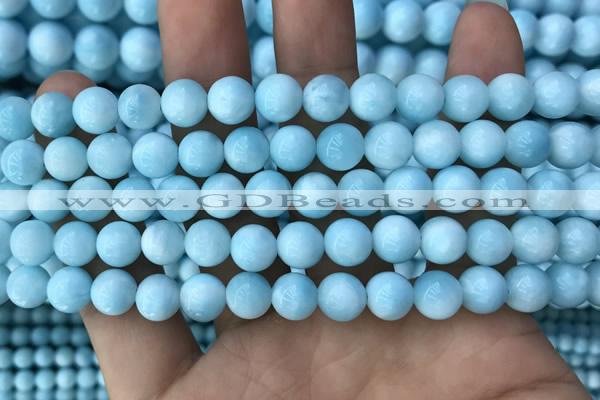 CHM302 15.5 inches 8mm round blue hemimorphite gemstone beads