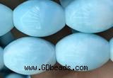 CHM308 15.5 inches 10*14mm rice blue hemimorphite gemstone beads