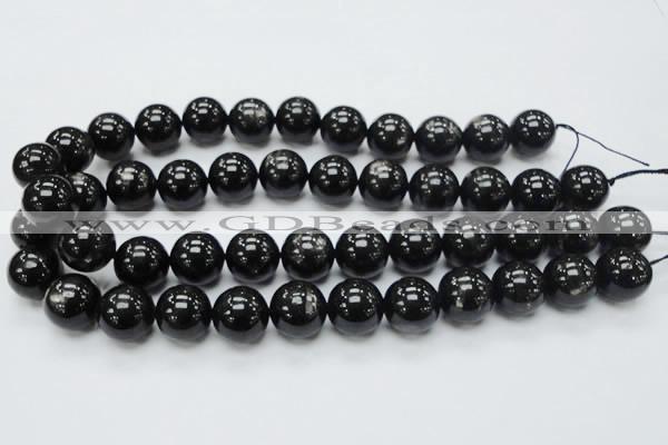 CHS03 15.5 inches 16mm round natural hypersthene gemstone beads