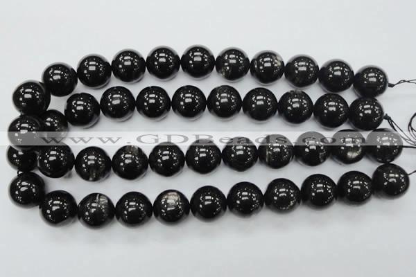 CHS04 15.5 inches 18mm round natural hypersthene gemstone beads