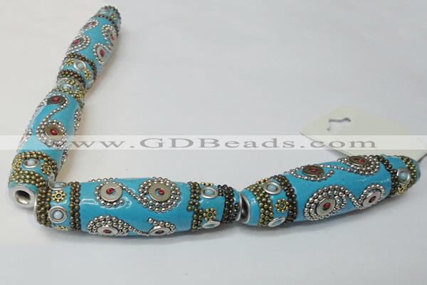 CIB03 17*60mm rice fashion Indonesia jewelry beads wholesale