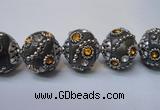 CIB124 19mm round fashion Indonesia jewelry beads wholesale