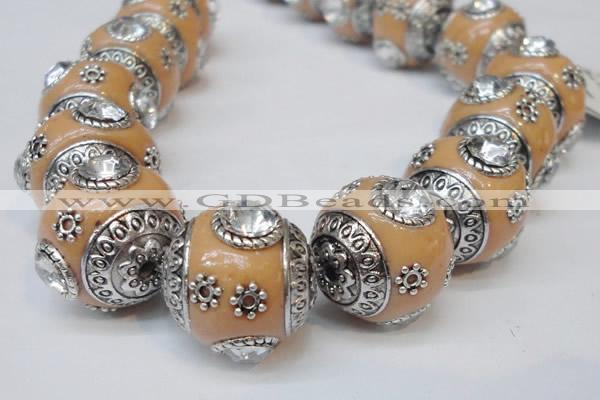 CIB191 19mm round fashion Indonesia jewelry beads wholesale