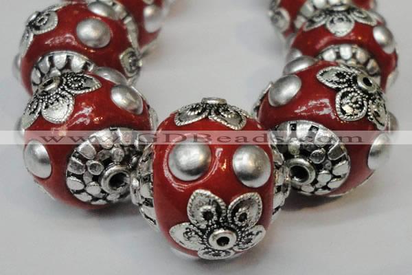 CIB221 18mm round fashion Indonesia jewelry beads wholesale