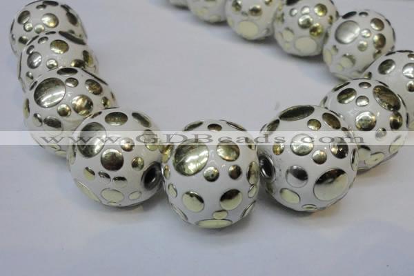 CIB250 22mm round fashion Indonesia jewelry beads wholesale