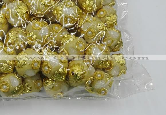 CIB531 22mm round fashion Indonesia jewelry beads wholesale