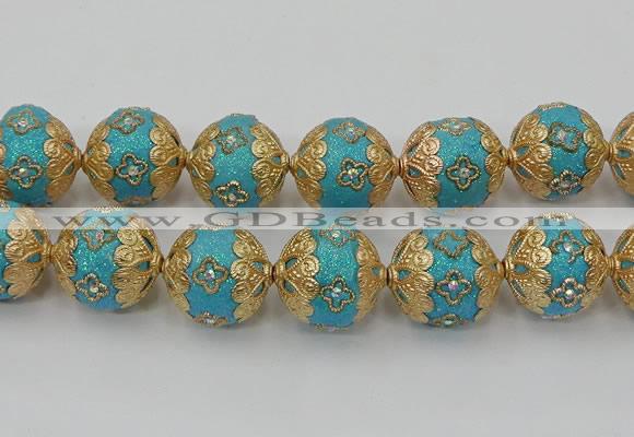 CIB550 22mm round fashion Indonesia jewelry beads wholesale