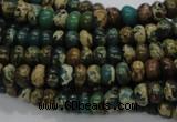 CIJ07 15.5 inches 6*8mm rondelle impression jasper beads wholesale