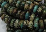 CIJ08 15.5 inches 6*10mm rondelle impression jasper beads wholesale