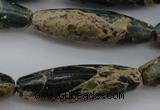 CIJ104 15.5 inches 12*40mm rice impression jasper beads wholesale