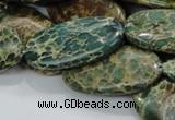 CIJ18 15.5 inches 20*40mm oval impression jasper beads wholesale