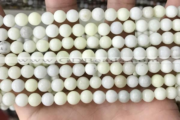 CIJ201 15.5 inches 6mm round ivory jade beads wholesale