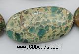 CIJ38 15.5 inches 25*50mm oval impression jasper beads wholesale