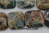 CIJ56 15.5 inches 20*20mm square impression jasper beads wholesale